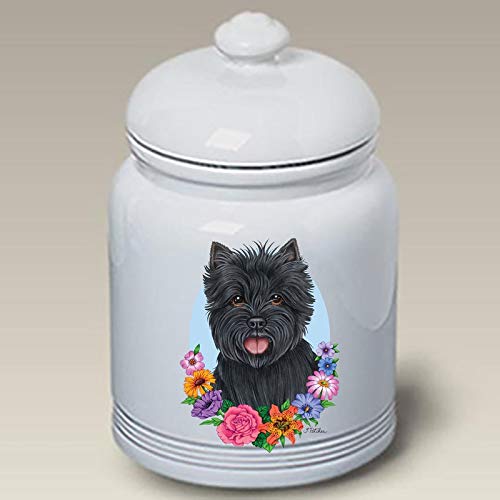 Cairn Terrier Black - Best of Breed Ceramic Doggie Treat Jar