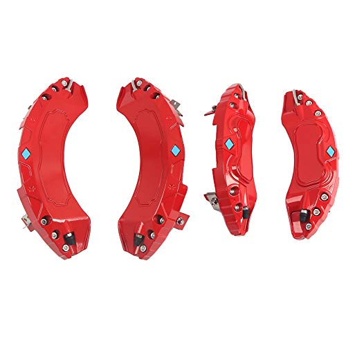 ITrims Brake Caliper Covers, 4PCS Front/Rear Auto Car Disc Brake Caliper Covers Aluminum Alloy Red Powder Coated Calipers for Honda Civic 2016-2019 (16 Inch)