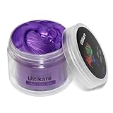 Haarfarbe Wachs, Ultikare Temporäre Haarfärbemittel, Instant Hair Dye Cream Mud Washable Natürliche Haarfarbe Pomade, Styling Hair Clays for Men Women for Party, Cosplay & Halloween (lila)…
