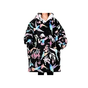 Hummingbird Gifts for Women, Blanket Hoodie Wearable Hooded Blanket, One Size