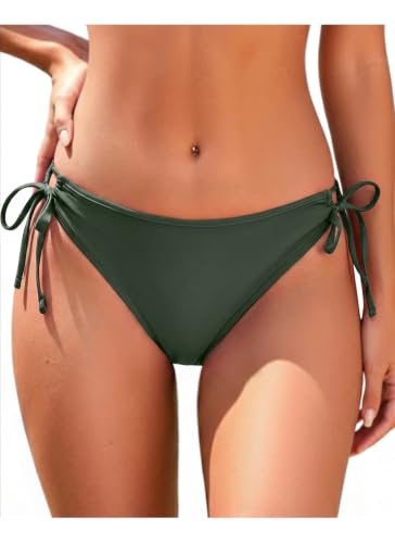 Image of Zmart Women's Side Tie Bikini Bottoms Full Coverage Bathing Suit
