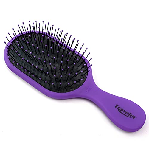 Nuway 4Hair® Traveler® U.s. And International Patented Travel Brush (Dark Purple) #TOP5