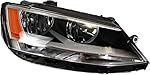Evan Fischer Headlight Assembly Compatible with 2011-2018 Volkswagen Jetta Halogen Sedan CAPA Passenger Side