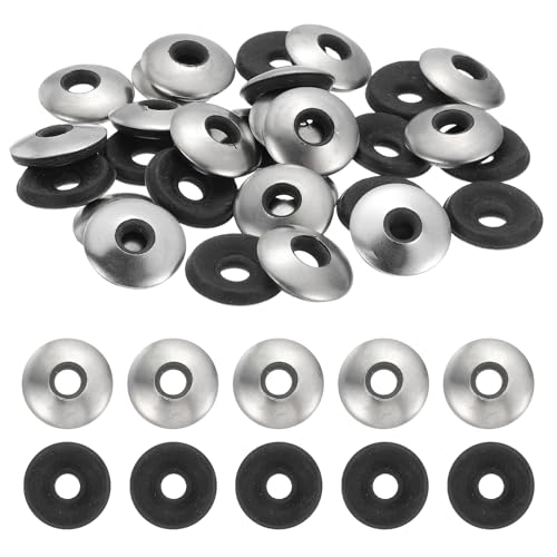 MECCANIXITY 120Pack Stainless Steel EPDM Bonded Sealing Washers, #10 x 5/8