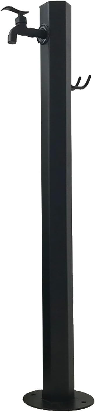 Freestanding Garden Water Column with Brass Faucet - Outdoor Antifreeze Dispenser, Decorative Fountain & Hose Stand for Efficient Irrigation & Stylish Landscape Feature