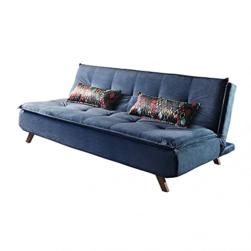 Sofa Cama 3 Lugares Milano Ref 16 Luxury Estofados Azul