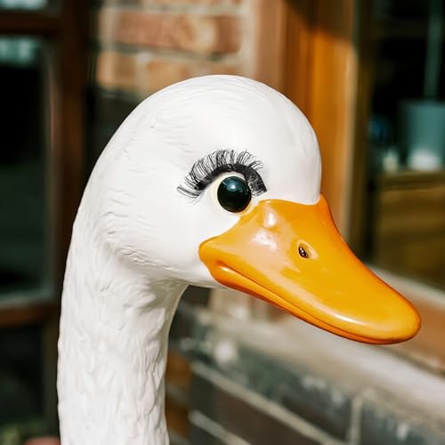 10Pcs Black Porch Goose Outfits Eyelash,Reusable Porch Goose Accessories False Eyelashes for 23/17\'\' Lawn Goose Statue,Fake Lashes Eyelashes for Lawn,Festival Halloween Christmas Decoration - Thumbnail 6