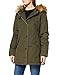 Produktbild Marc O'Polo Damen 71139 Kurzmantel, warme Winterjacke ohne Daunen, Mantel mit großer Kapuze, Grün (Workers Olive 470), (Herstellergröße: 38)