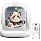 Picture of MeoWant Self-Cleaning Cat Litter Box, 75L Extra Large Open Automatic Cat Litter Box for Multi Cats, Integrated Safety Protection/APP Control/Odor Removal Smart Box with Mat & Liner