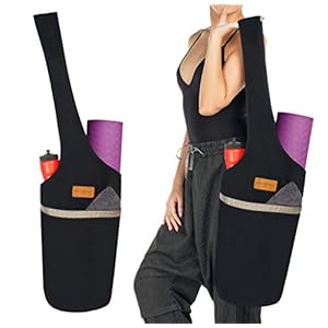 ALLEN & MATE Large Yoga Mat Bag Carrier Sport Gym Exercise Bag with Face Towel, Fit Most Size Mats