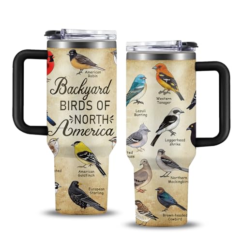 NIAXAUYT Bird Watching Gifts, 30oz Bird Tumbler with Lid and