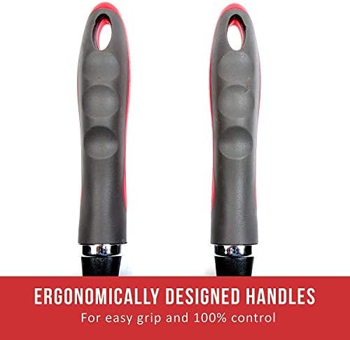2-pc Kitchen Spatula Set -2 Yr Warranty- Non-Scratch and Non-Stick Nylon Solid & Slotted Spatulas For Enamel, Teflon, Glass And Pyrex Pots And Frying Pans