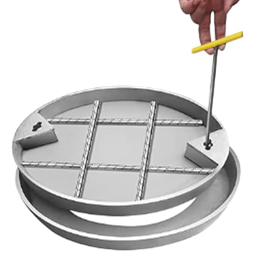 Couvercle de regard rond 50cm en inox avec crochets de levage intégrés