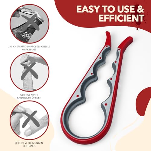 2 Stück Flaschenöffner, Dosenöffner mit Verschluss, 5-in-1 Deckelöffner Schraubgläser 4-in-1Glasöffner Schraubdeckelöffner, Drehverschlussöffner Hilfe Schwache Hände Arthritis