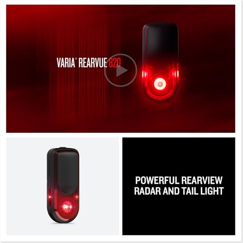 GARMIN Varia RearVue 820 Advanced RearVue Radar & Tail Light | Up to 24 Hours Battery Life and Visible Bright Taillight up to 2km | Track Vehicles up to 175m - 8