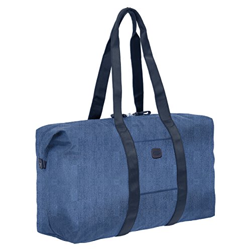 Bric's x-Travel 22 Inch Cargo Overnight/Weekender Folding Duffle Bag Duffel, Jean, One Size