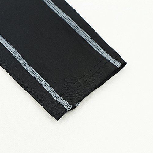 ARSUXEO Calça de compressão masculina legging de corrida K3 preta tamanho grande