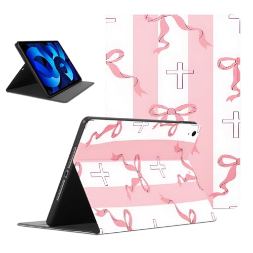 Étui de protection iPad Air 11 anti-rayures motif nœud floral pour fille