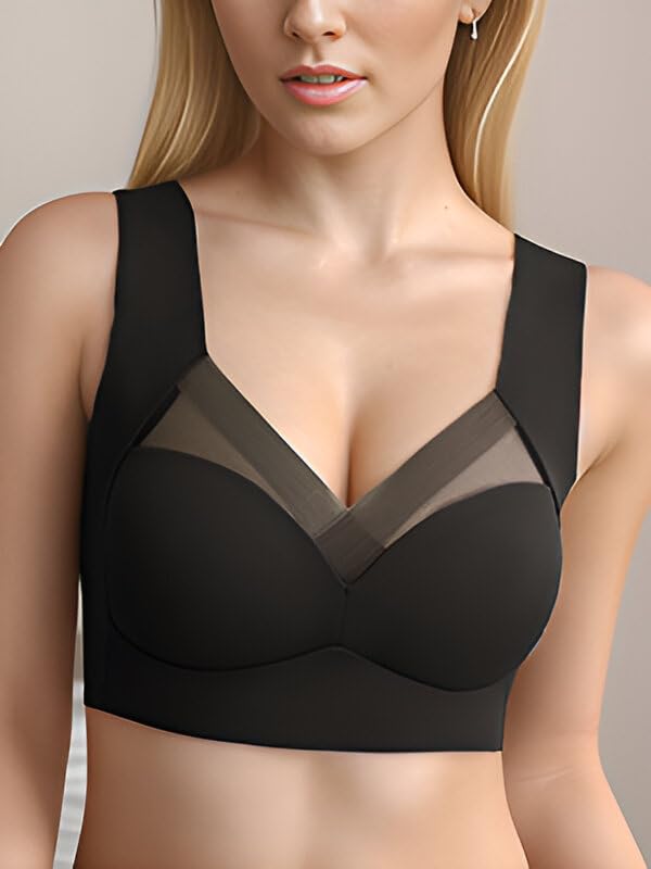Image of Fabluk ICY Silk Seamless Pushup Sporta Bra, Padded, Full Coverage, Yoga Bralette Tank Top for Workout & Gym