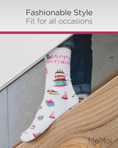 MeMoi Happy Birthday Rayan Blend Crew Novelty Socks4