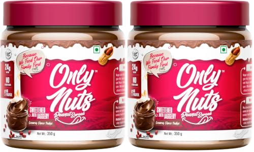 Image of Doctors Choice Only Nuts High Protein Peanut Butter | Creamy Choco Fudge Flavour | 23g Protein Spread | No Fillers | No Palm Oil | Healthy Nut Butter | 350g (Pack of 2)