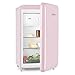 Produktbild Klarstein PopArt - Kühlschrank mit Gefrierfach, Kühl Gefrierkombination Retro Look der 50er, fridge mit 108 L Volumen, 13 Liter Gefrierfach, Gemüsefach, 2 x Regal, Flaschenfach, pink