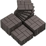 Piastrelle ad incastro per esterni, 30,5 x 30,5 cm, impermeabili, per giardino, balcone, piscina, 36 pezzi