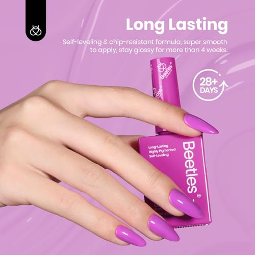 Image of Beetles Neon Gel Polish Set - 6 Colors HEMA-Free 15ML Same Color Bottle, Pink Green Coral Purple Blue Neon Gel Nail Polish Set, Soak Off UV Lamp Bright Rainbow Summer Nails Art Professional Salon