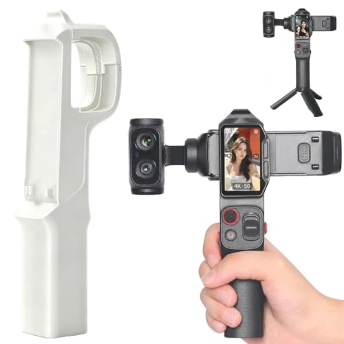 Insta360 Luna Ultra/Luna Pro �Ή� �������X�^���h �n���h�w���h�X�^���h �}�O�l�b�g�ƃX�i�b�v�{�^���̃_�u���Œ� (�z���C�g)
