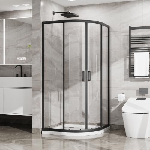 36 x 36 Inch Corner Shower Enclosure with Double Sliding Doors