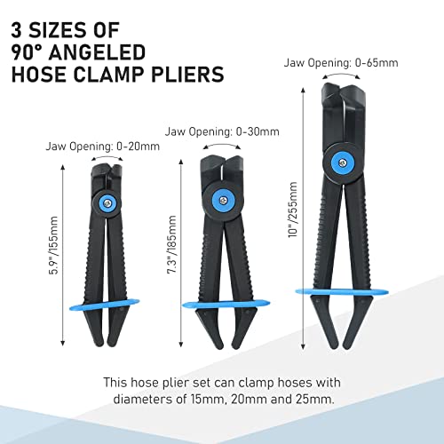 Atpeam Hose Clamp Pliers Pinch Off Pliers Set 6 Pcs Plastic Fuel Line Clamp Pliers Set For Fuel Hoses thumb #2