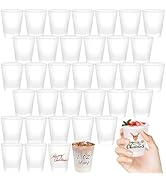 36 Pack Sublimation Shot Glasses Cups with Heavy Base Sublimation Blanks Cute Shot Glass Tumbler ...