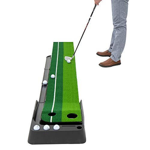 cordless electronic return putting mat