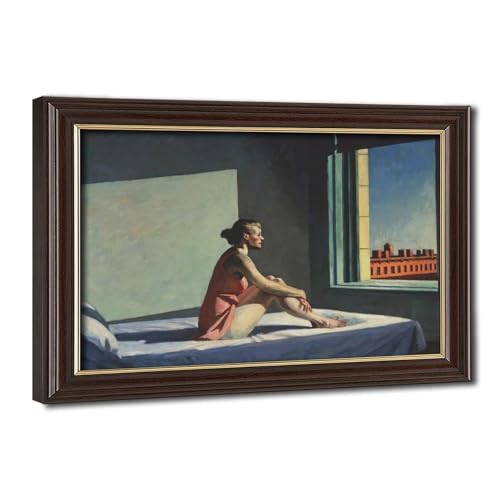 Impression sur toile Morning Sun par Edward Hopper pour déco murale de bureau 50x75 cm