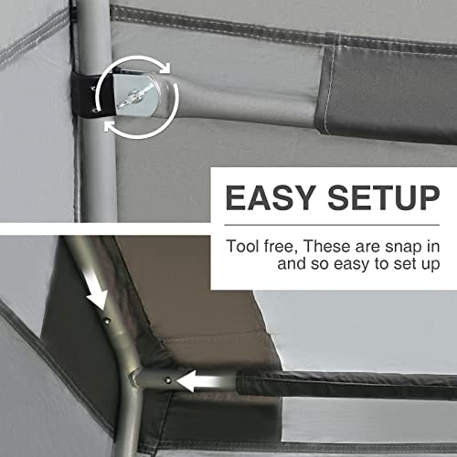 Ever Advanced TENT-695-8-GY 7.4 X 6.2 Outdoor Storage Tent With Vents Carport Canopy thumb #2