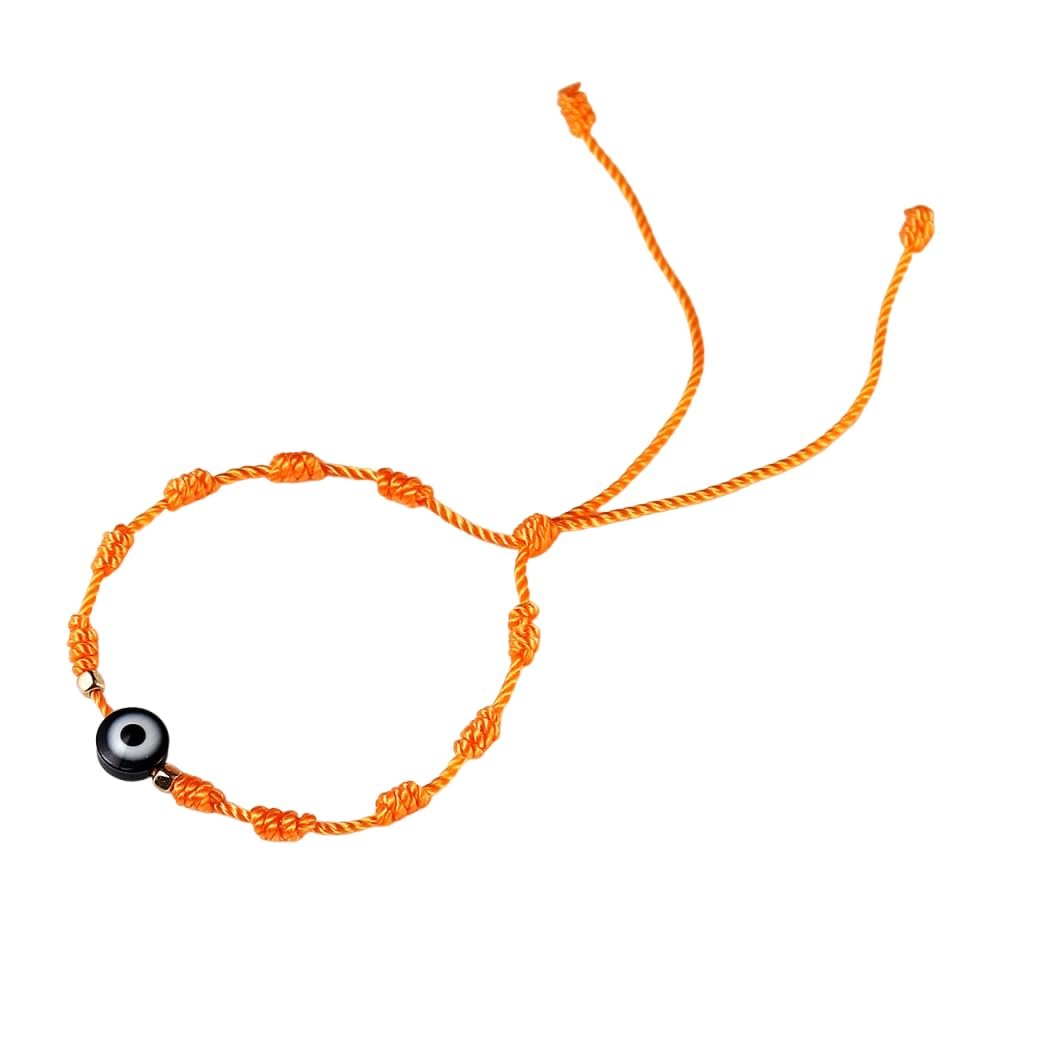 Caiyao Evil Eye Bracelet - Handmade Adjustable Red Black String Knot Lucky Kabbalah Protection Bracelet