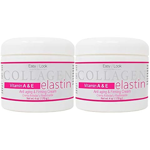 EASY LOOK Collagen Elastin Cream Vitamins A & E Anti aging and Firming Cream 4oz 2 PACK Cover