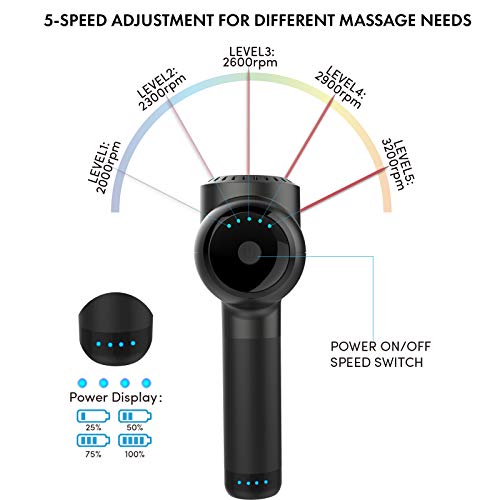 Massagegeweer, Bob and Brad Massagegeweer Diep Weefsel Krachtig tot 3200 tpm Handheld Percussie Spiermassager met 2500… - Image 4