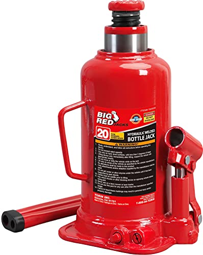 BIG RED T92003B Torin Hydraulic Welded Bottle Jack, 20 Ton (40,000 lb) Capacity, Red #1