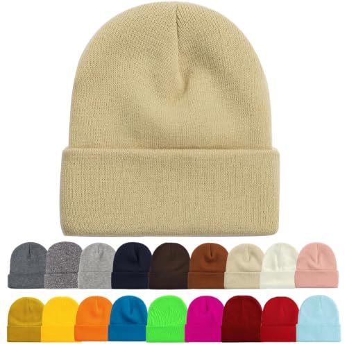 Image of ZOORON Beanie for Men Women Slouchy Winter Beanie Hats Cuffed Skull Caps