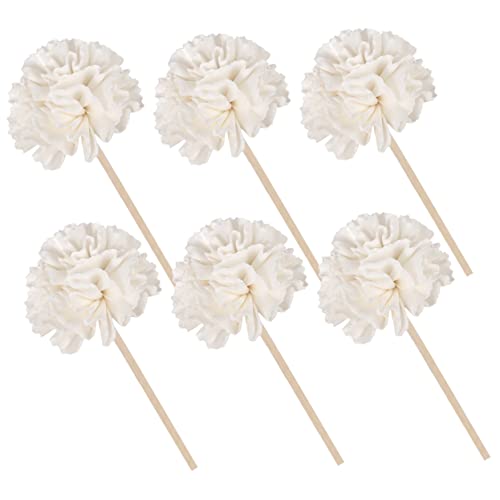 HAMPPLIES 6piezas Varillas Difusoras De De Ratán Natural para Aceites De Diseño Floral para Decoración del y Aromaterapia Habitaciones y De Relax