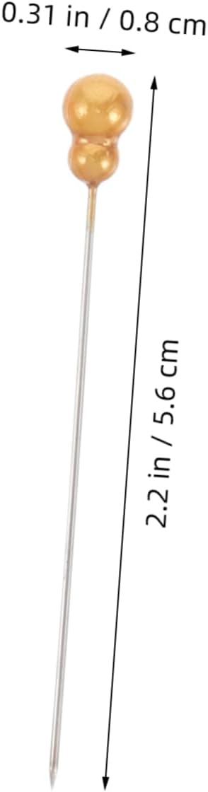 300pcs Gourd Head Pins Multipurpose Pearlescent Sewing Pins for Wedding Bouquets Crafts and Clothing Fixing Durable Straight Needles for Easy Handling and Versatile Use