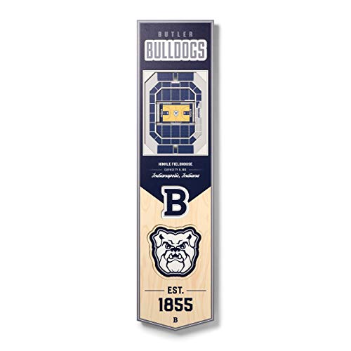 YouTheFan NCAA Butler Bulldogs 3D Stadium 8x32 Banner - Hinkle Fieldhouse