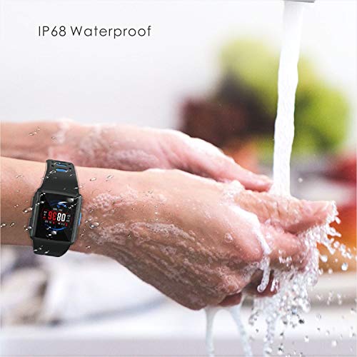 odfit GPS-Fitness-Tracker, wasserdichte IP68-Sport-Smartwatch mit Herzfrequenz-Überwachungs-Schrittzählerschlaf-Tracking-Funktion, 1,3-Zoll-IPS-Touchscreen
