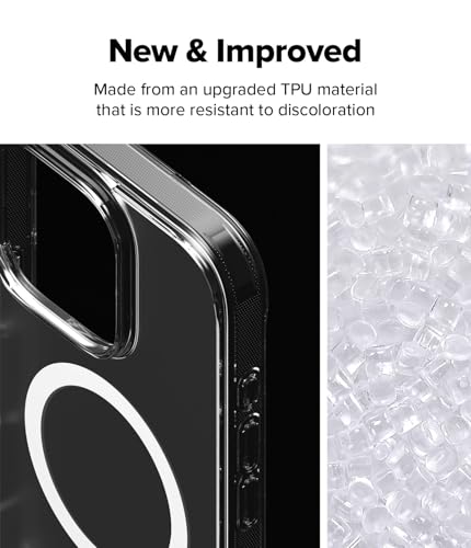 Image of Ringke Fusion Magnetic Matte Compatible with iPhone 16 Pro Max Case Cover [Strong Magnet] Matte Hard Back Shockproof Soft TPU Bumer iPhone 16 Pro Max Back Cover - Matte Clear