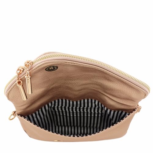 Image of FashionPuzzle Envelope Wristlet Clutch Crossbody Bag with Chain Strap