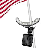 enrybia Flag Pole Light Outdoor Solar Flagpole Light House Mount with Adjustable 180° Direction, 360lm Brightness, IP65 Waterproof for 1''-1.5" Poles