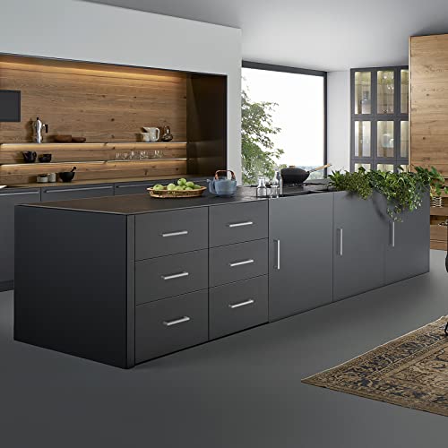 Nisuoien 30 Pack Brushed Nickel Cabinet Pulls 6 1/4 Inch Hole Center Kitchen Cabinet Handles - Square Dresser Handles Stainless Steel Drawer Pulls #TOP5