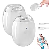 Universal Automatic Fingernail Grinder, Portable 3 in 1 Electric Nail Clippers with LED Light & 3 Speeds, 360° Silent Auto Fingernail Cutter and Polishing Trimmer, for Whole Family (2 PCS)