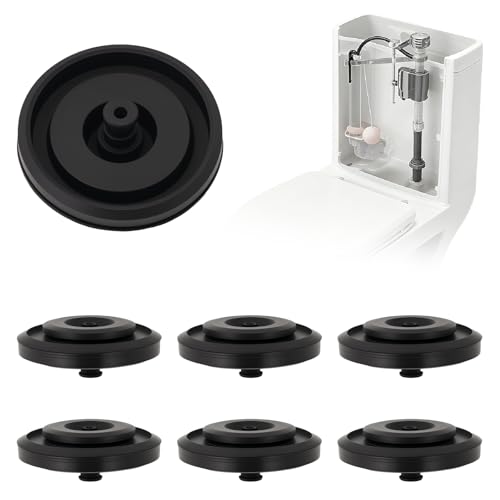 6 PCS 83143 Toilet Fill Valve Seal Replacement - Compatible with Fluidmaster-200/242/400/747 Black Rubber Toilet Fill Valve Seal Replacement Part Durable Toilets Tank Part Diaphragm